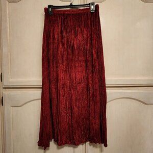 Crinkle Skirt | Red‎ 100% rayon | SMALL